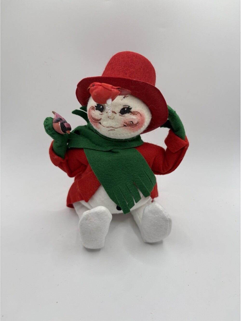 Annalee Vintage 7” Stay Put Snowman Mobilitee Bird Icicle